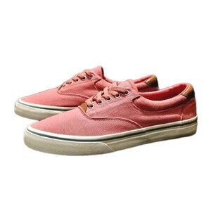 Polo Ralph Lauren Thorton II Canvas Sneakers Men's 7.5D Pink Striped Low Top